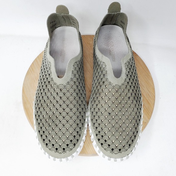 Ilse Jacobsen Tulip 139 Shoes Women 39 Green Slip On Comfort Loafer Sneakers - Picture 4 of 12